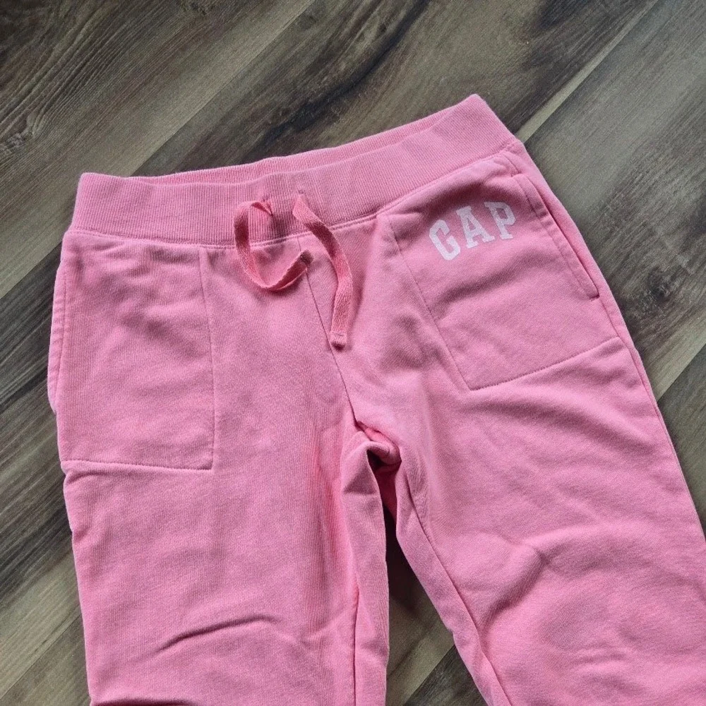 Gap Sweatpants Kids‎ Large 10 Pink Logo Joggers Athleisure Barbiecore